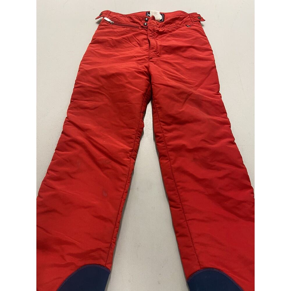 RARE THE NORTH FACE USA RED SKI SNOW PANTS MEN’S SIZE MEDIUM VINTAGE - Picture 2 of 10